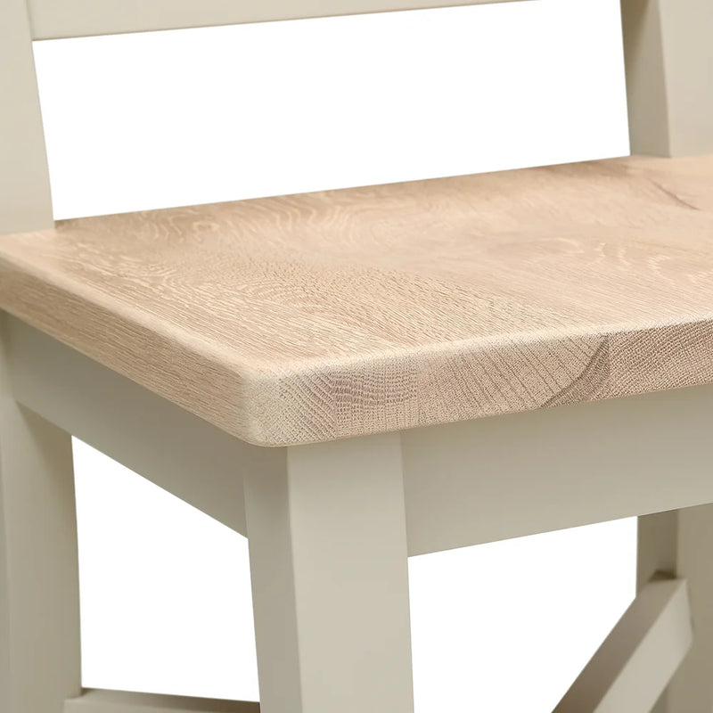 Chester Limestone Wooden Seat Dining Chair