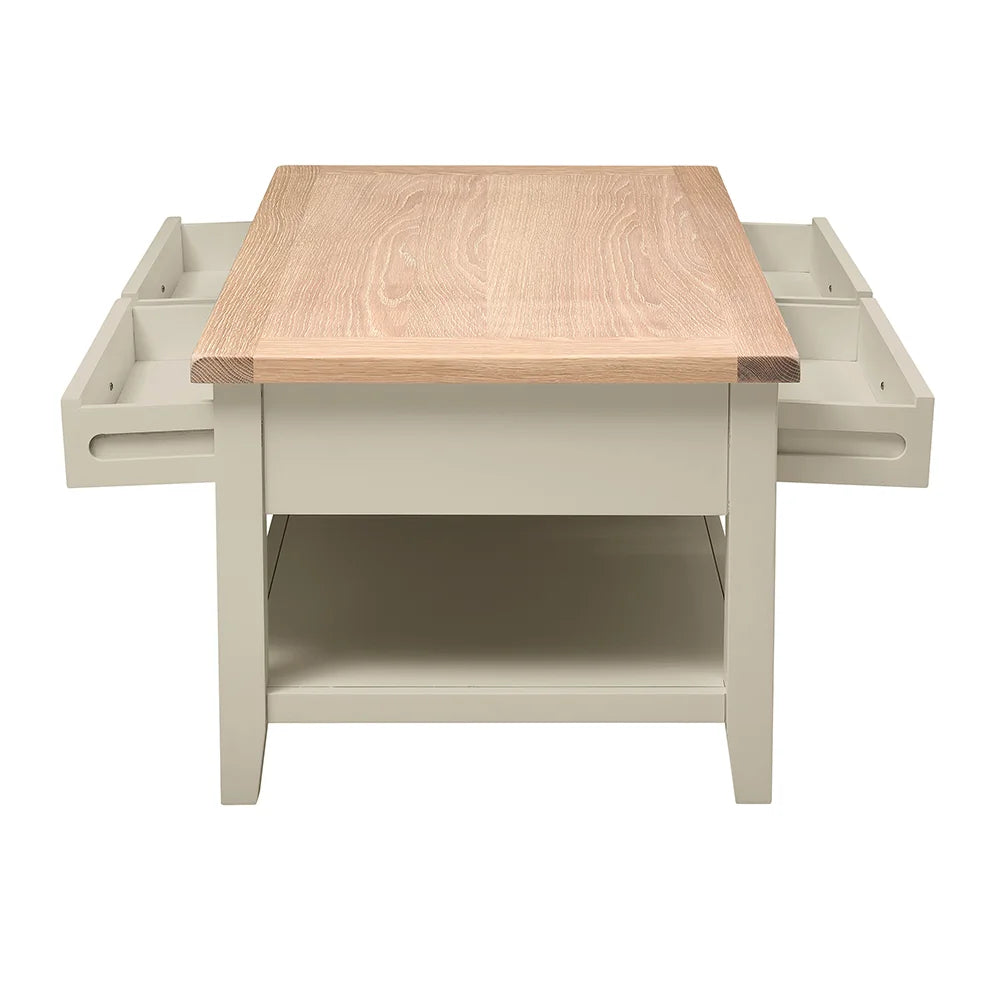 Chester Limestone Coffee Table with Drawers