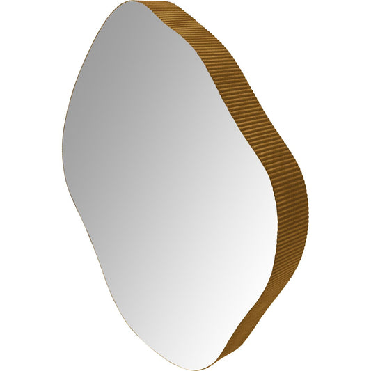 Organic Metal Framed Mirror Aged Champagne Finish Small 59x61cm