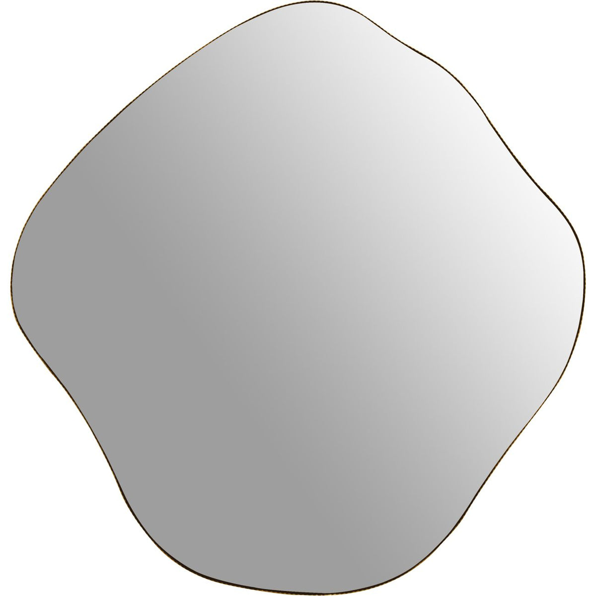 Organic Metal Framed Mirror Aged Champagne Finish Small 59x61cm