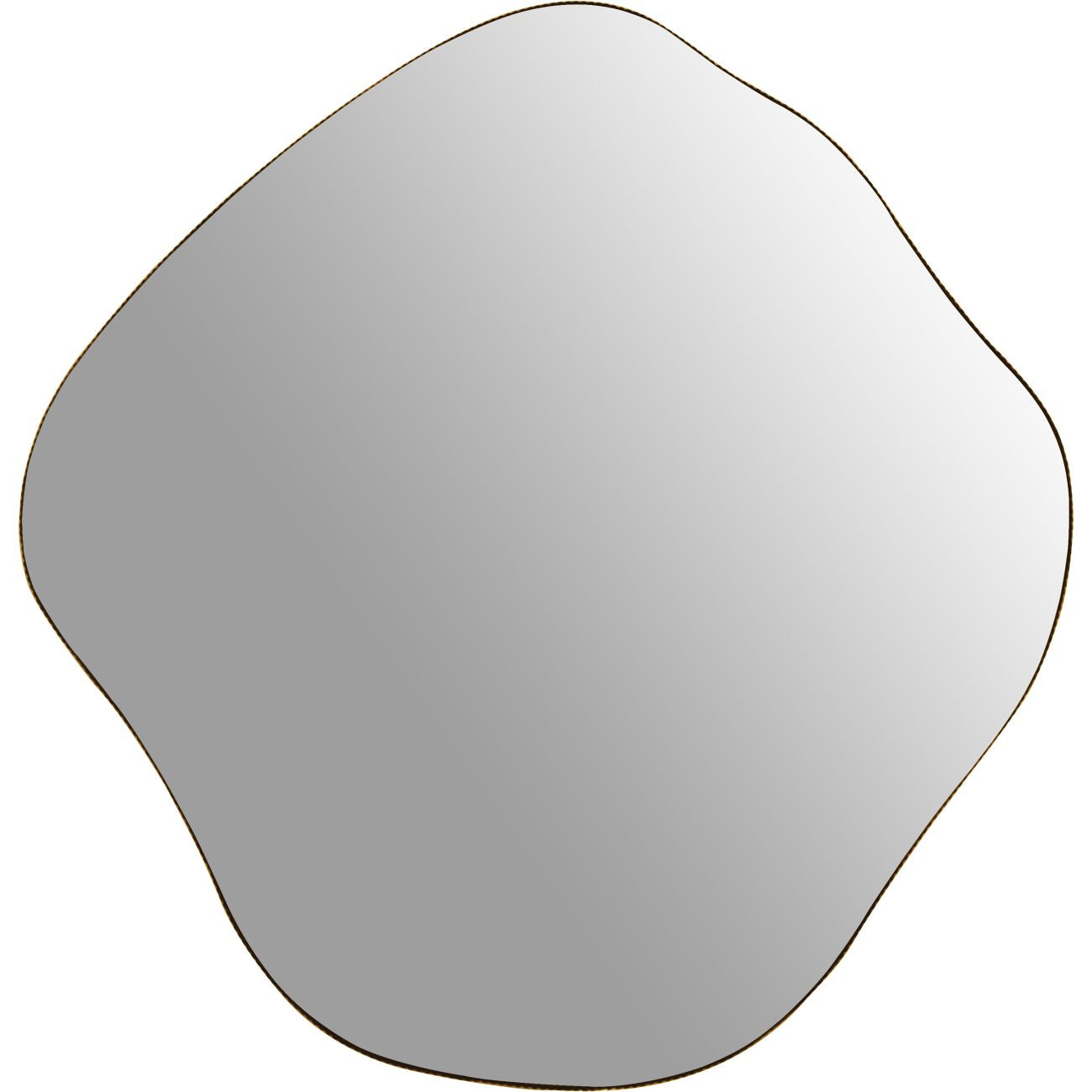 Organic Metal Framed Mirror Aged Champagne Finish Small 59x61cm