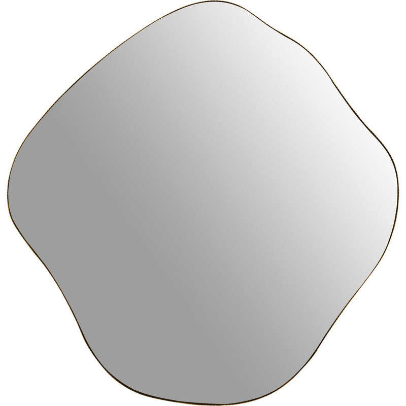 Organic Metal Framed Mirror Aged Champagne Finish Small 59x61cm
