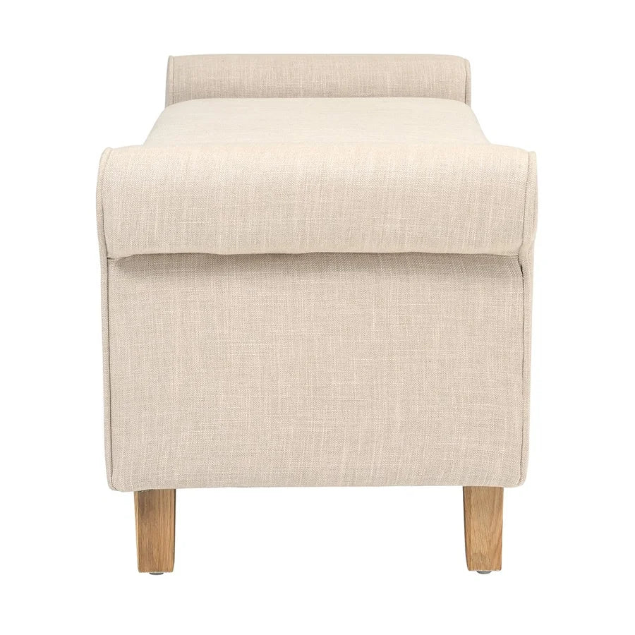 Sherborne Winged Ottoman - Stone Linen