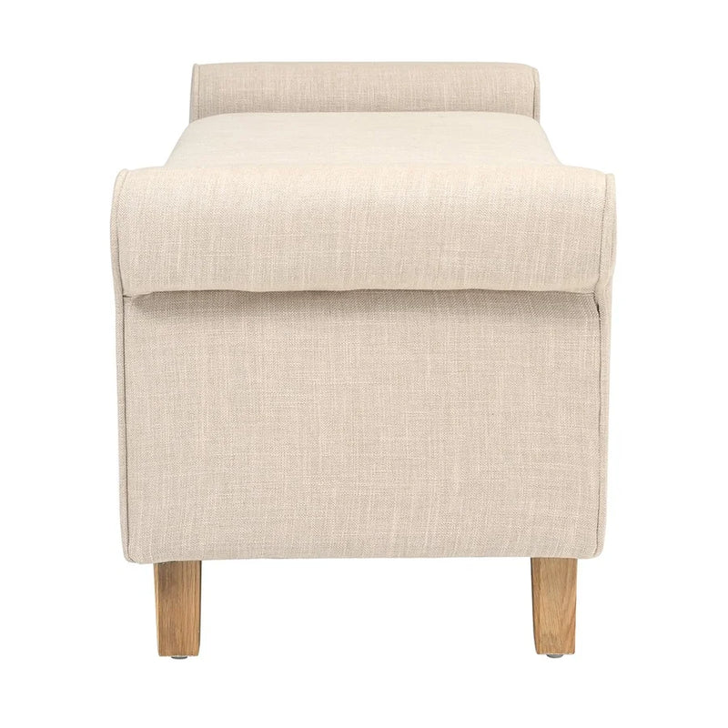 Sherborne Winged Ottoman - Stone Linen