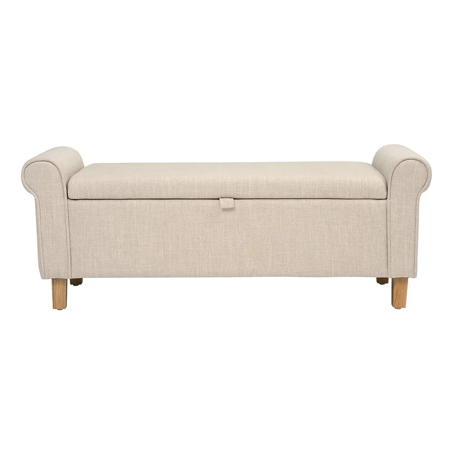 Sherborne Winged Ottoman - Stone Linen