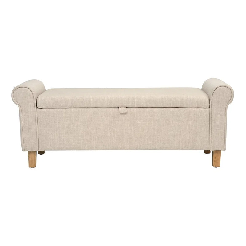 Sherborne Winged Ottoman - Stone Linen