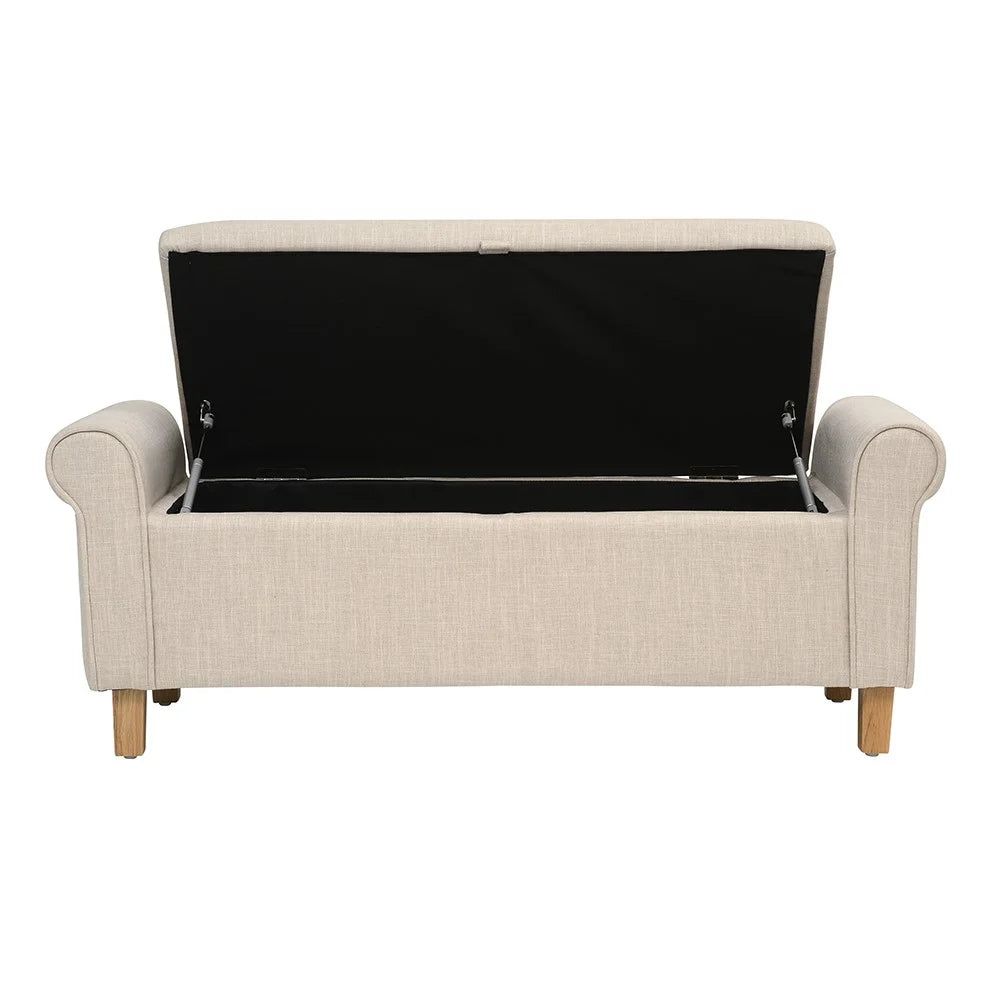 Sherborne Winged Ottoman - Stone Linen