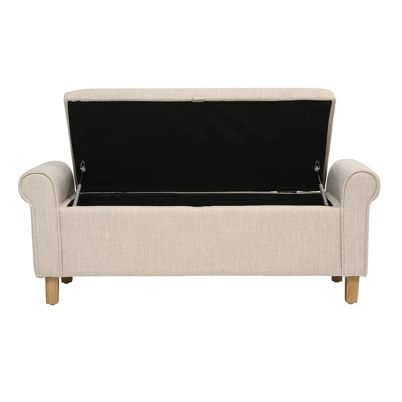 Sherborne Winged Ottoman - Stone Linen
