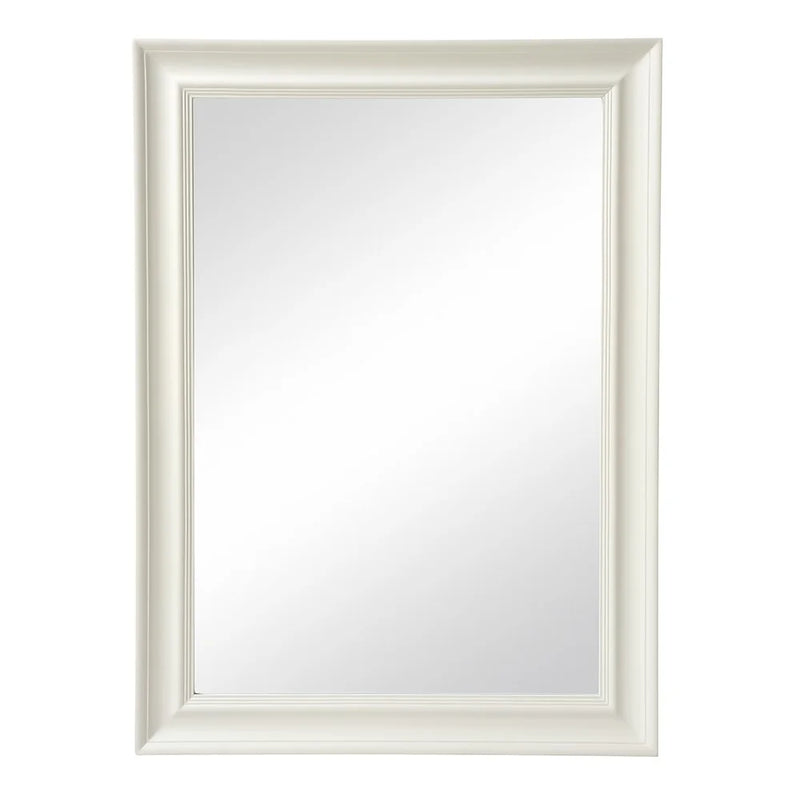 Warm White Large Rectangular Mirror 110x80cm