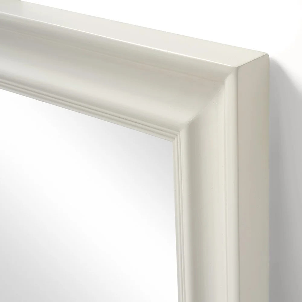 Warm White Large Rectangular Mirror 110x80cm