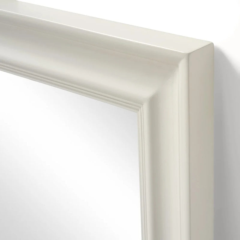 Warm White Large Rectangular Mirror 110x80cm