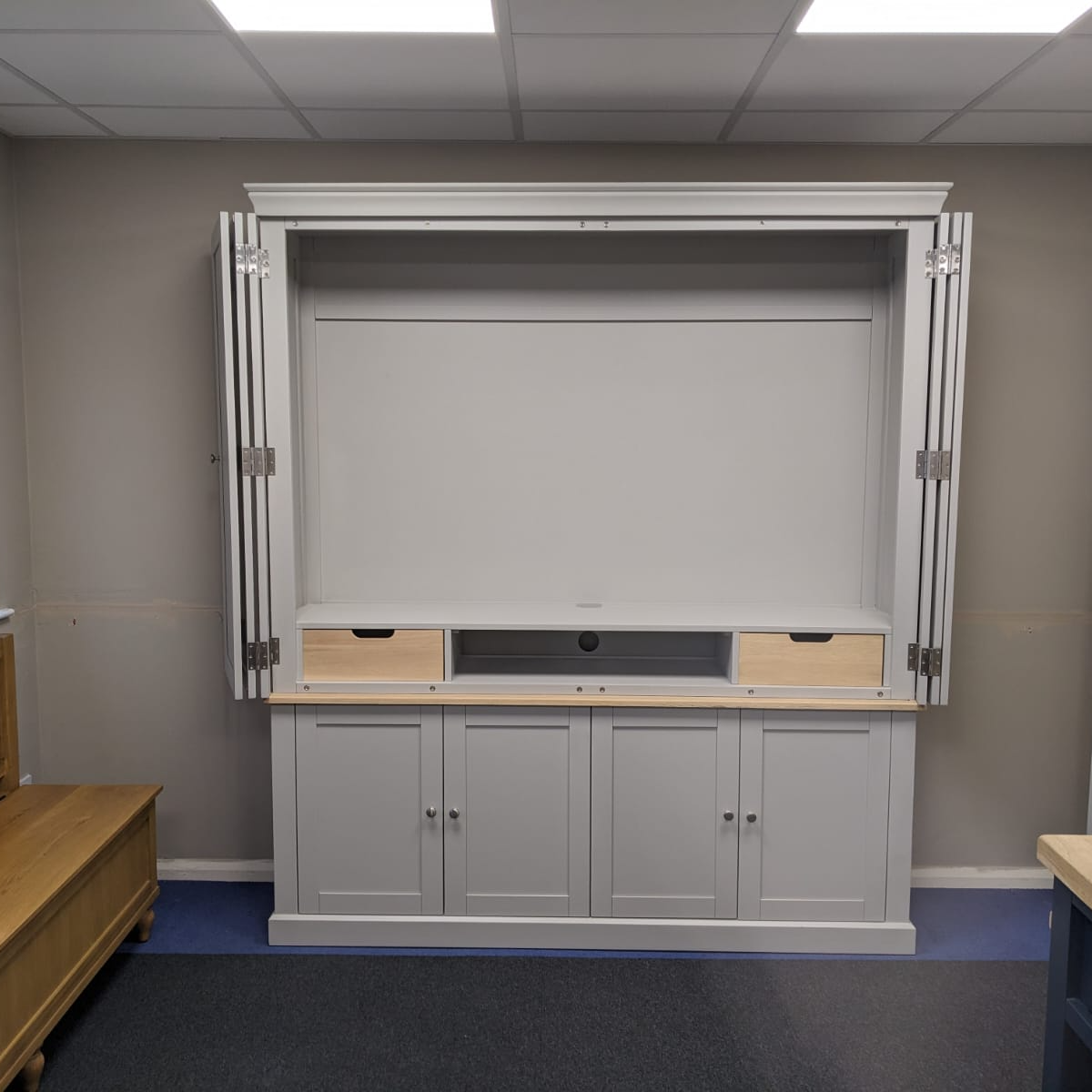 Chester Dove Grey Hideaway Media Unit