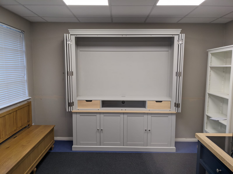 Chester Dove Grey Hideaway Media Unit