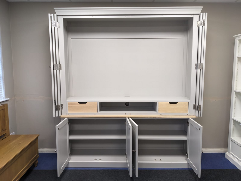 Chester Dove Grey Hideaway Media Unit