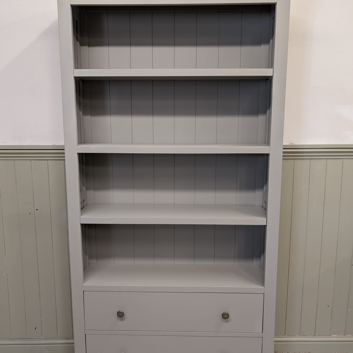 Chantilly Pebble Grey Large Bookcase