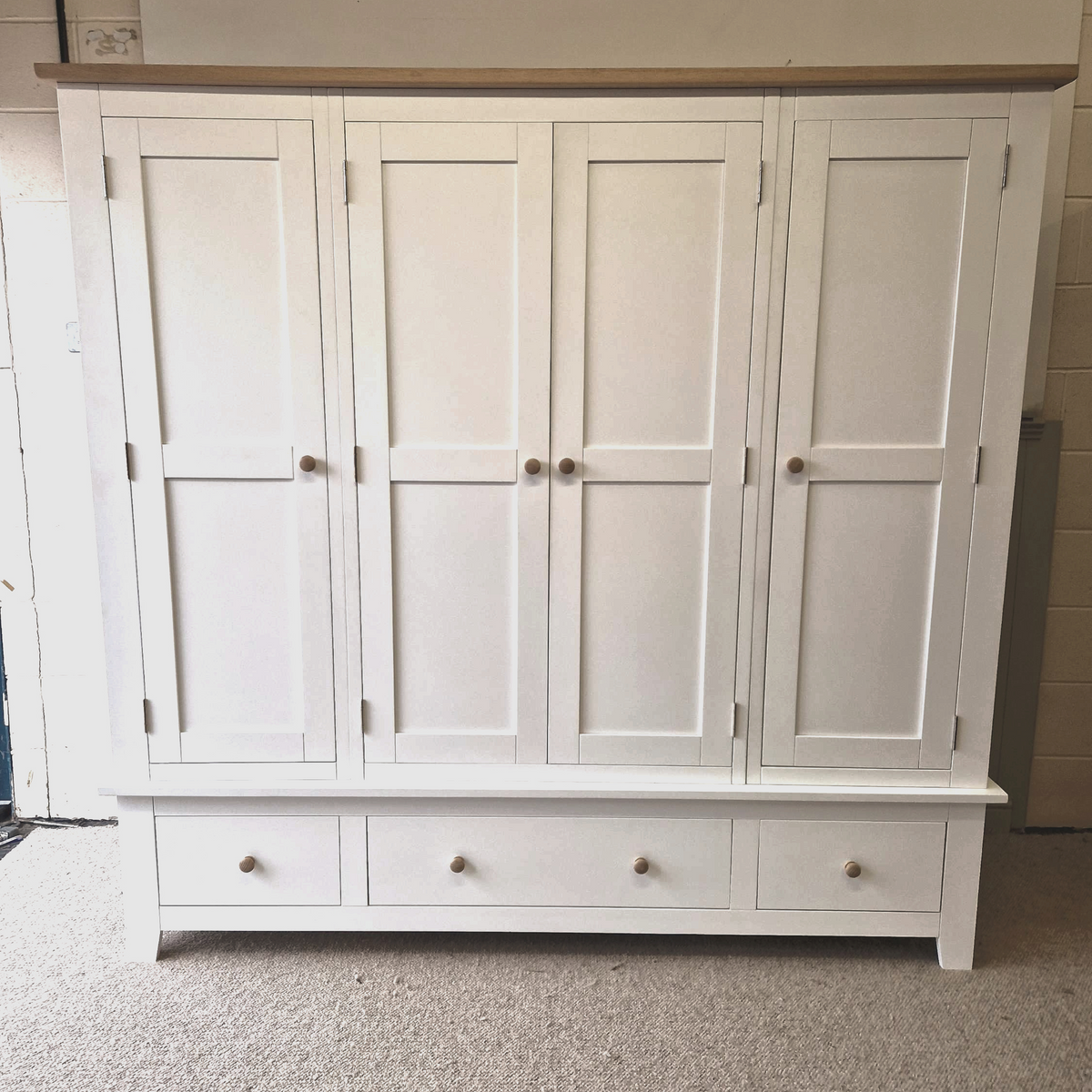 Chester Pure White Quad Wardrobe