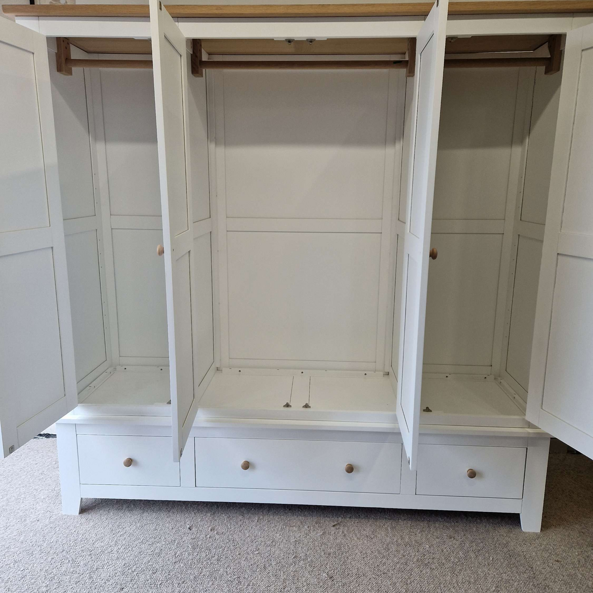 Chester Pure White Quad Wardrobe