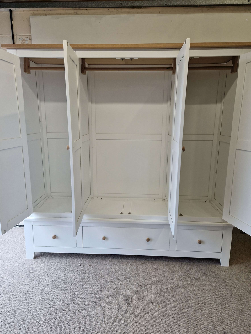 Chester Pure White Quad Wardrobe