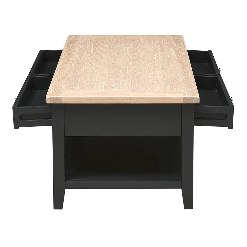 Chester Charcoal Coffee Table with Drawers