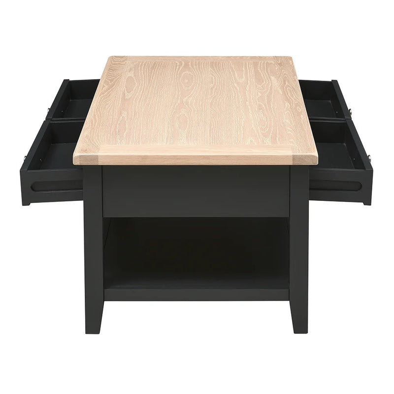 Chester Charcoal Coffee Table with Drawers
