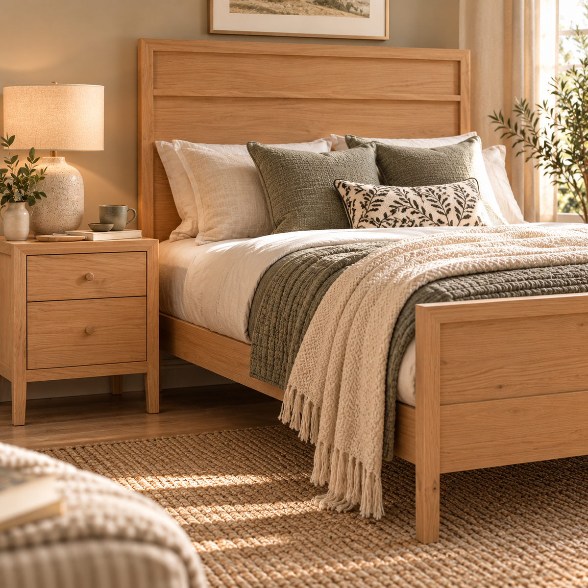 Blockley Light Oak 6ft Super King Size Bed