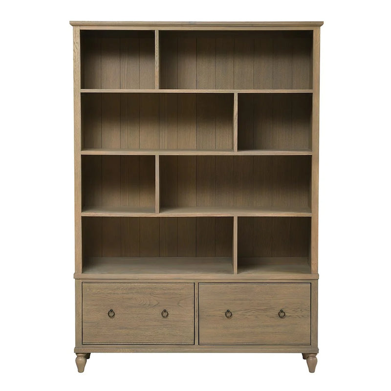Elkstone Smoked Oak Large Divider Bookcase