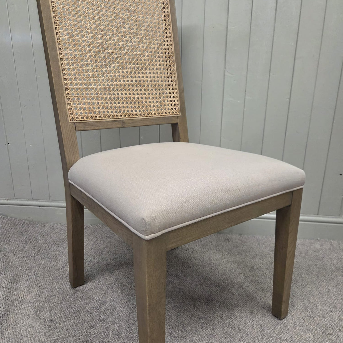 Elkstone Smoked Oak Rattan Back Chairs- Set of 4