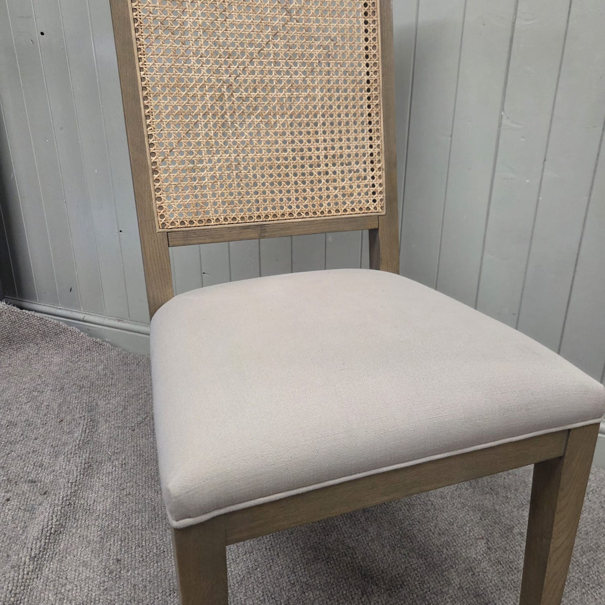 Elkstone Smoked Oak Rattan Back Chairs- Set of 4