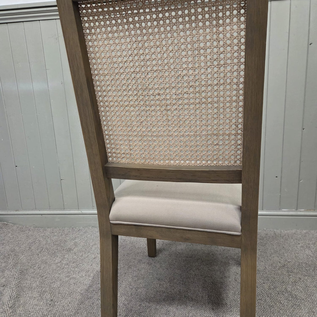 Elkstone Smoked Oak Rattan Back Chairs- Set of 4