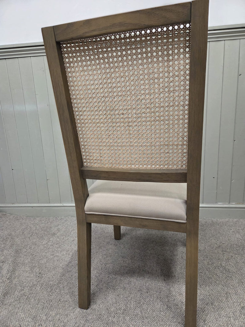 Elkstone Smoked Oak Rattan Back Chairs- Set of 4