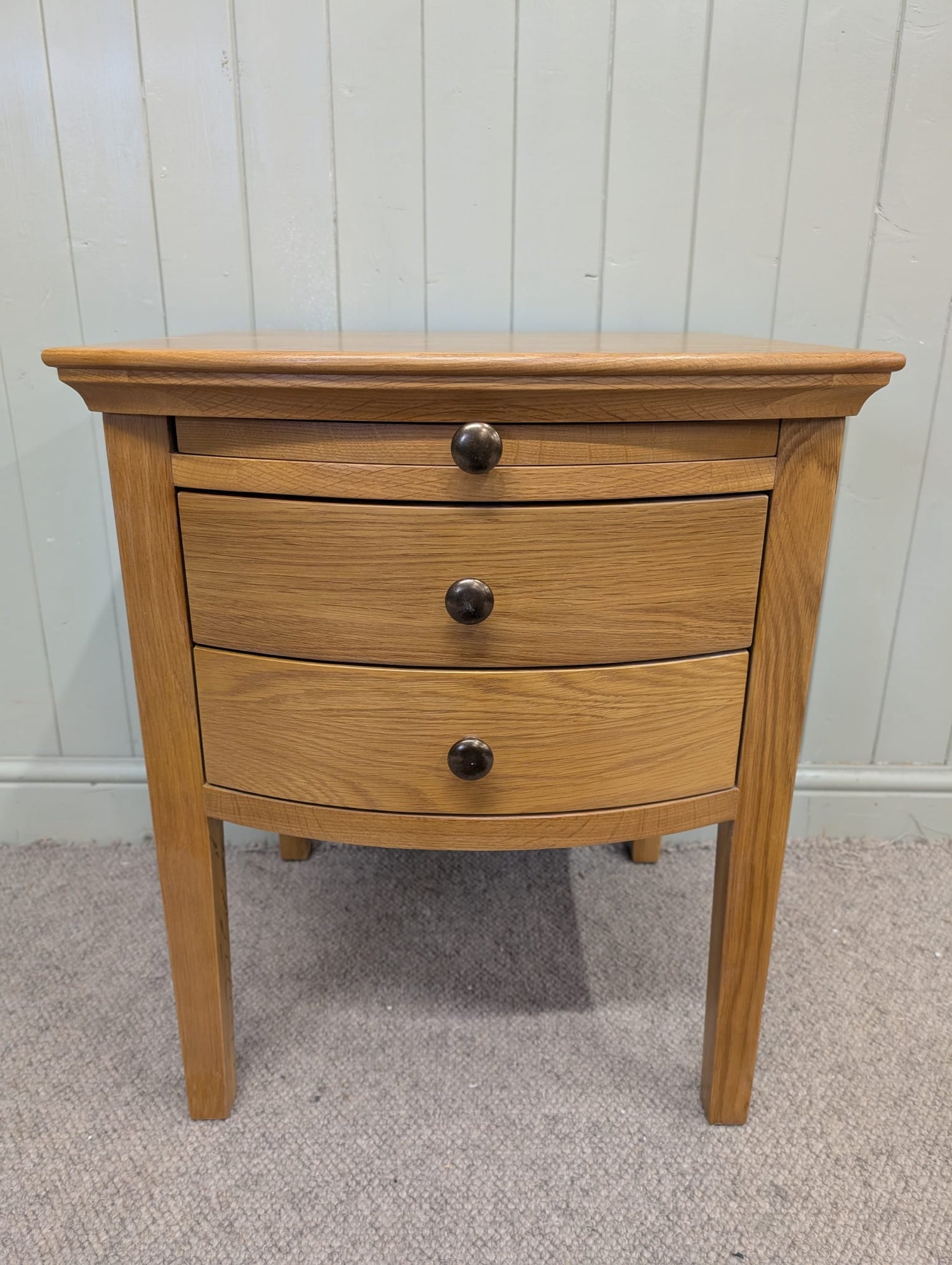 Winchcombe Oiled Oak 2 Drawer Bedside Table