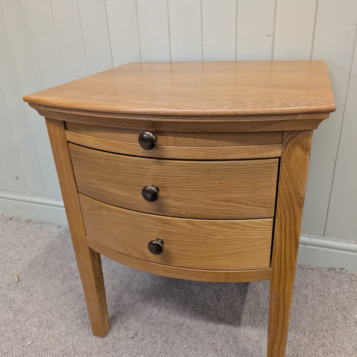 Winchcombe Oiled Oak 2 Drawer Bedside Table