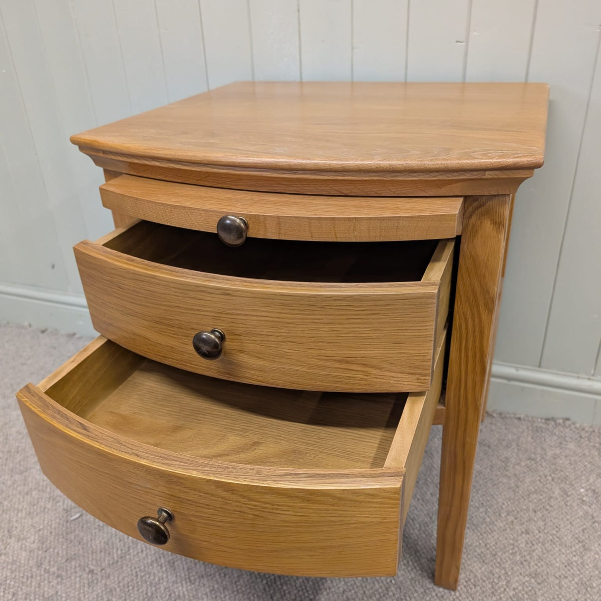 Winchcombe Oiled Oak 2 Drawer Bedside Table