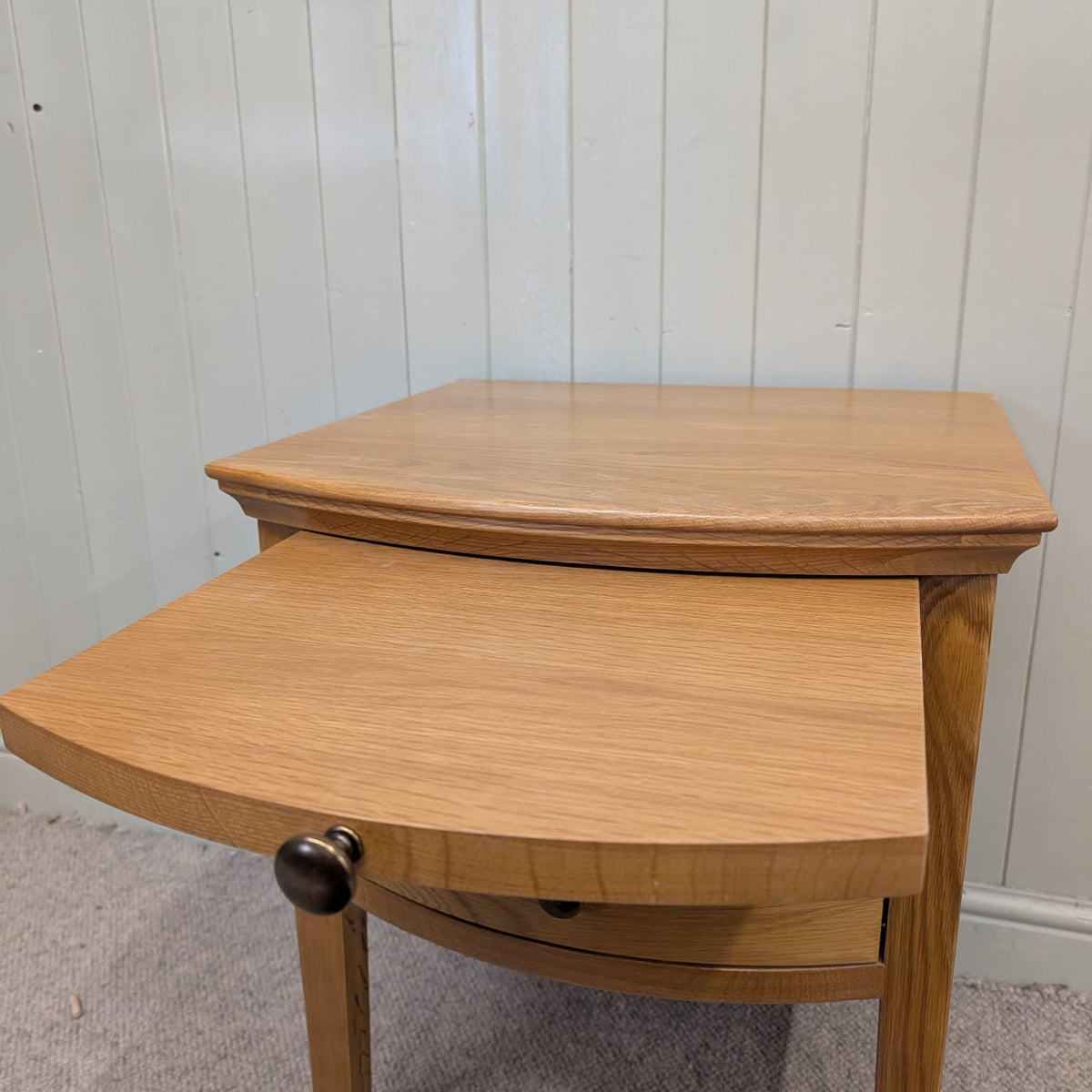 Winchcombe Oiled Oak 2 Drawer Bedside Table