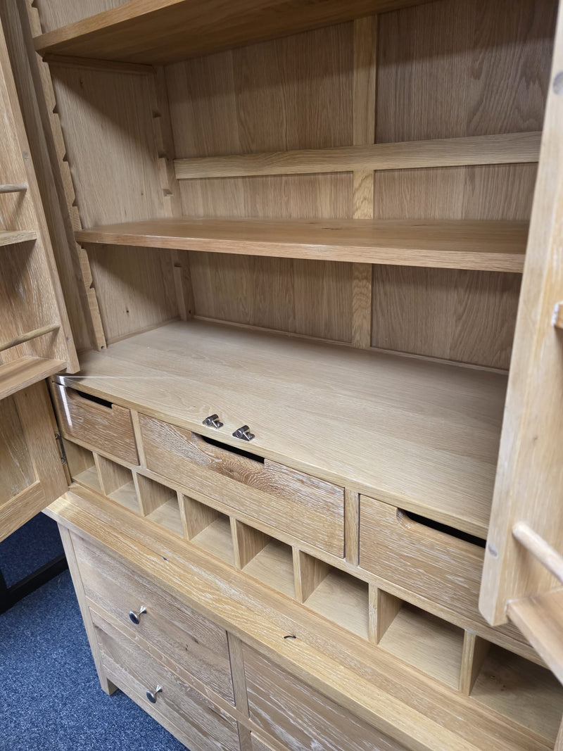Inglesham Whitewash Oak Double Larder