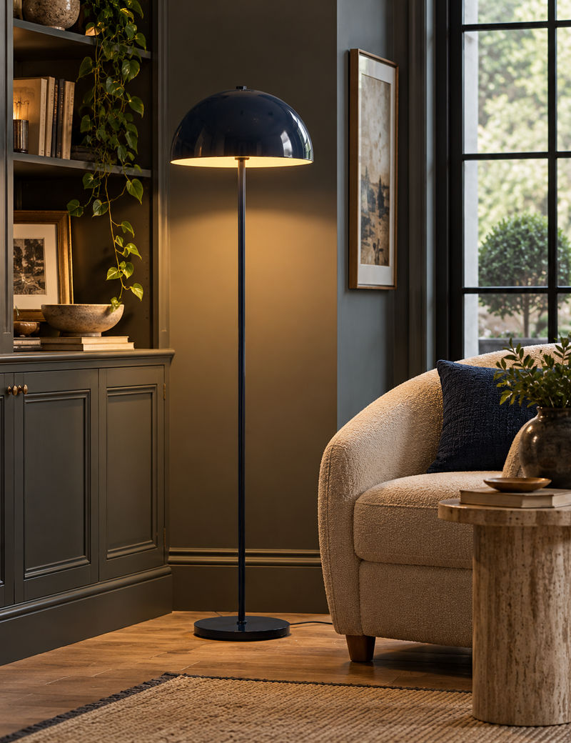 Dome Floor Lamp - Navy