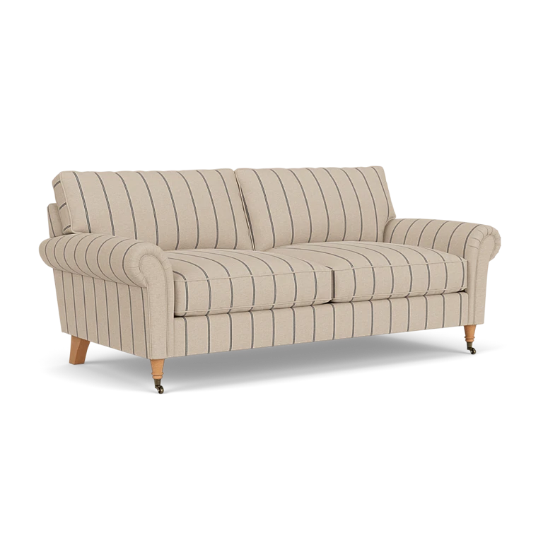 Osborne Charcoal Compton Stripe 3 Seater Sofa