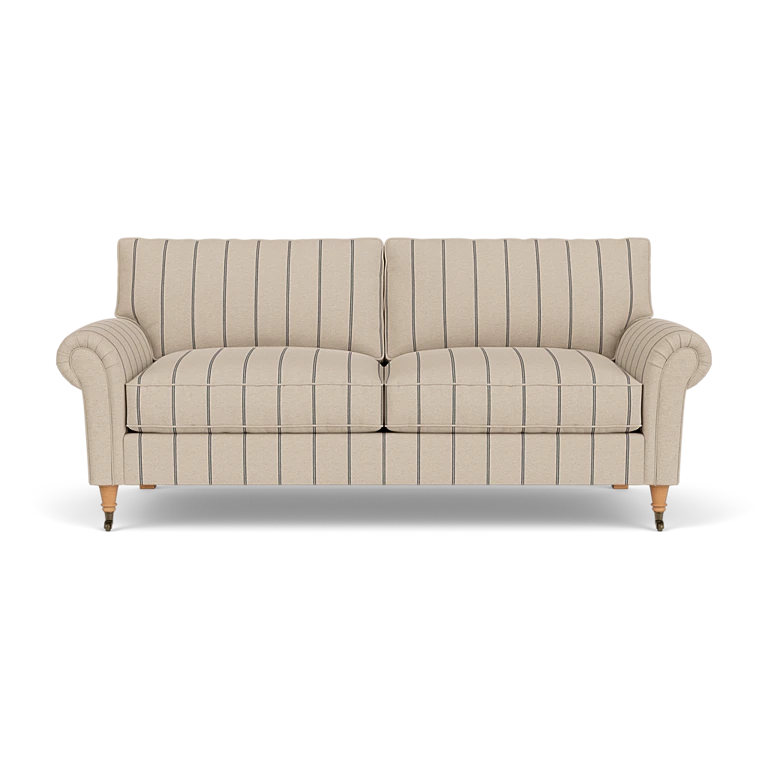 Osborne Charcoal Compton Stripe 3 Seater Sofa