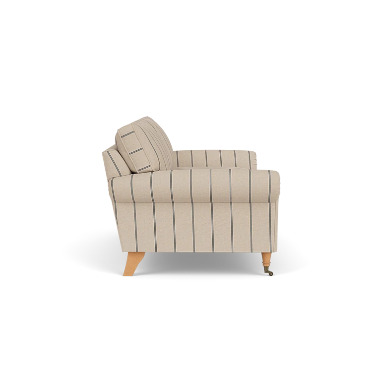 Osborne Charcoal Compton Stripe 3 Seater Sofa