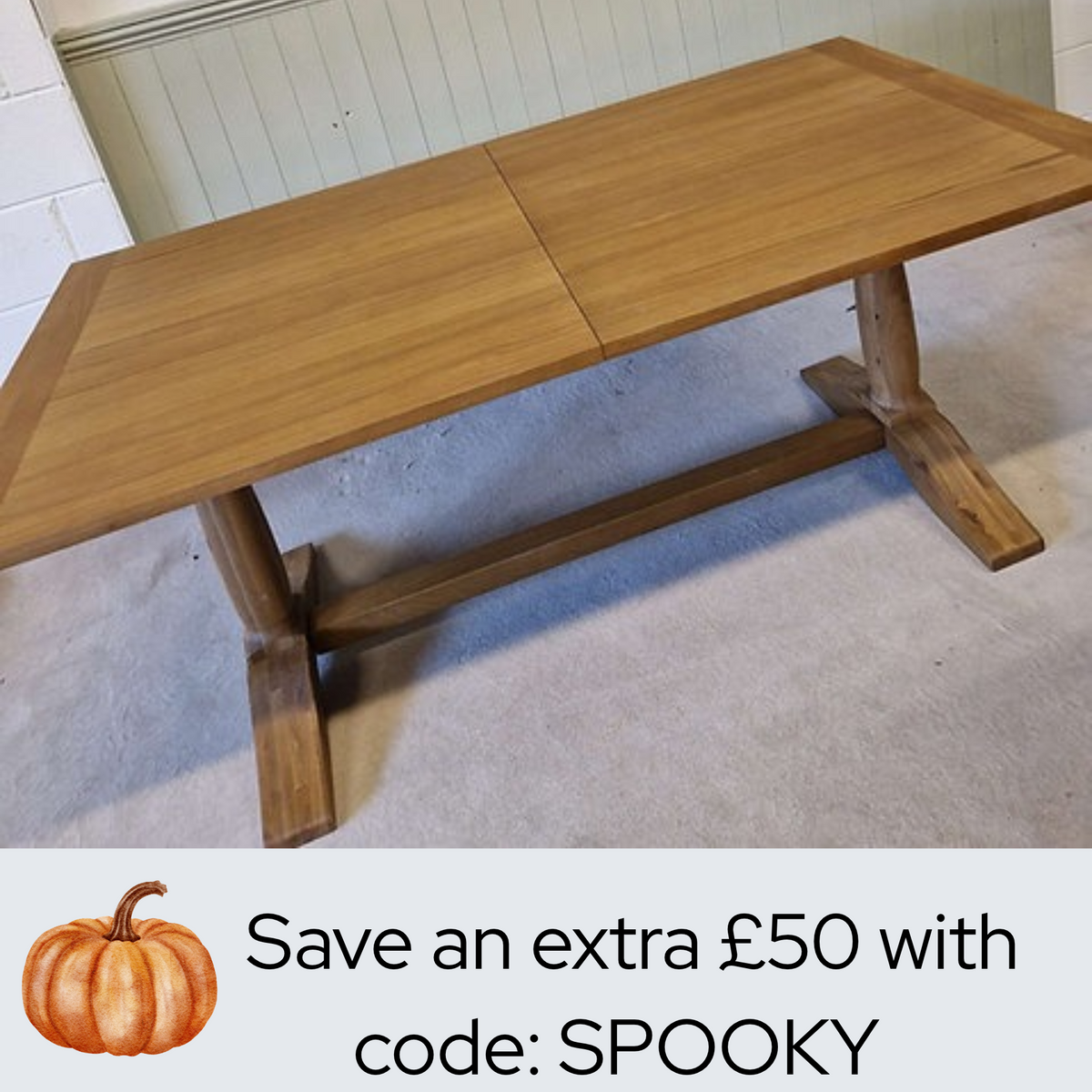 Elkstone Mellow Oak 6-8 Seater Extending Dining Table