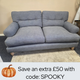 Talbot 3 Seater Sofa - Indigo Rustic Weave