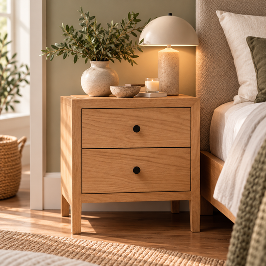 Blockley Light Oak Bedside Table