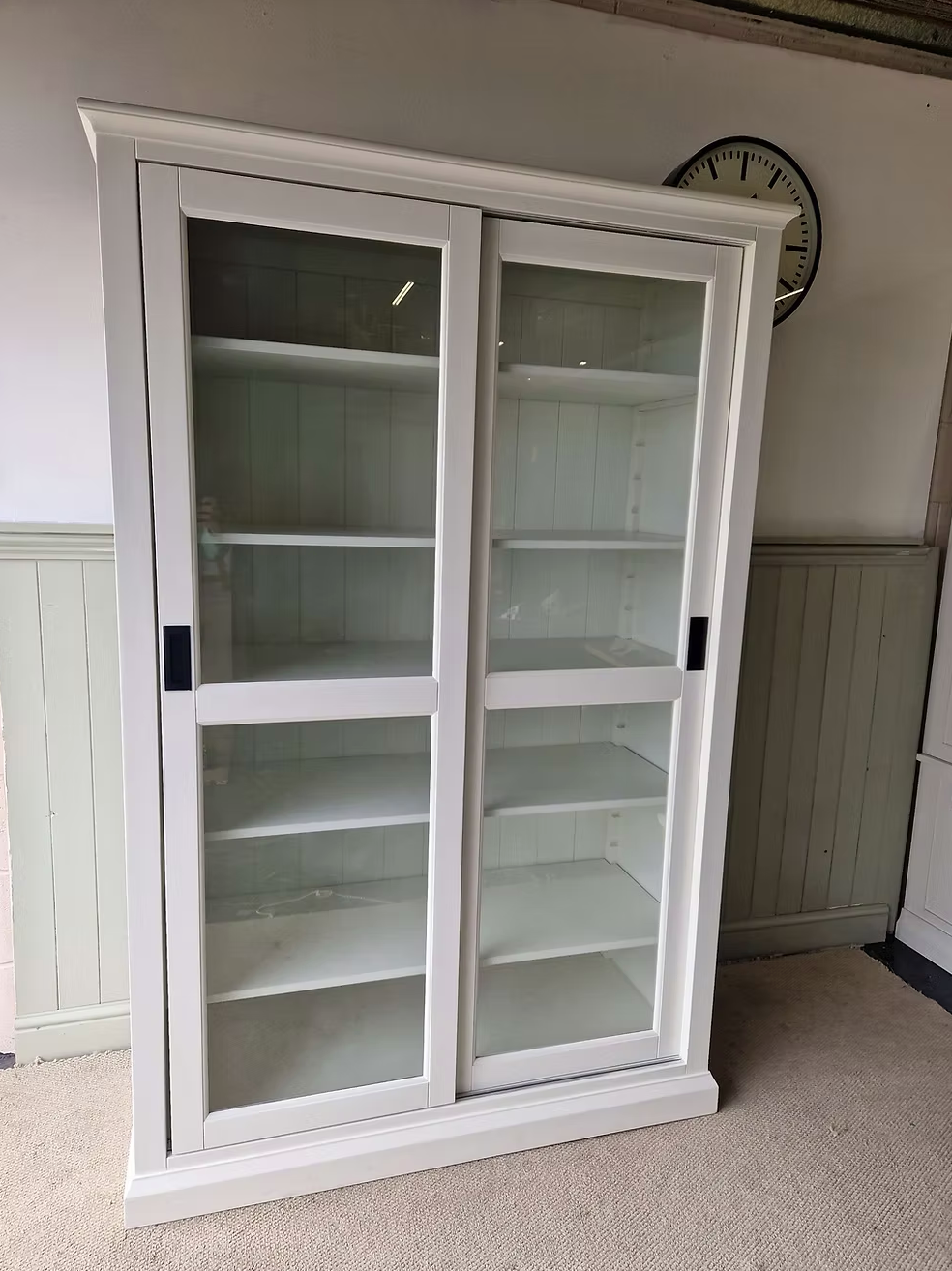 Stow Warm White Glazed Display Cabinet