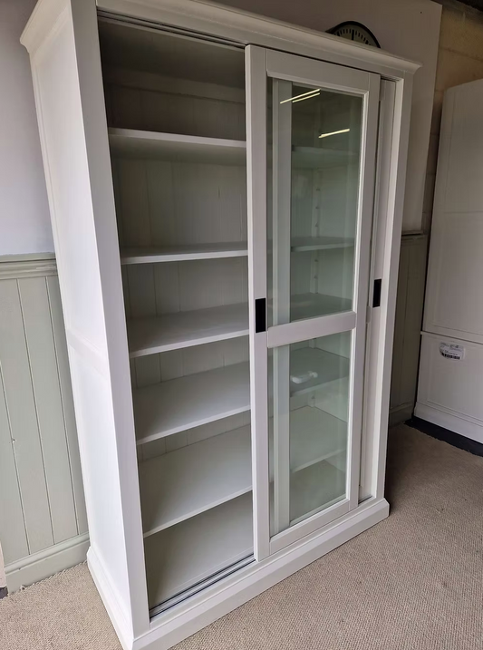 Stow Warm White Glazed Display Cabinet