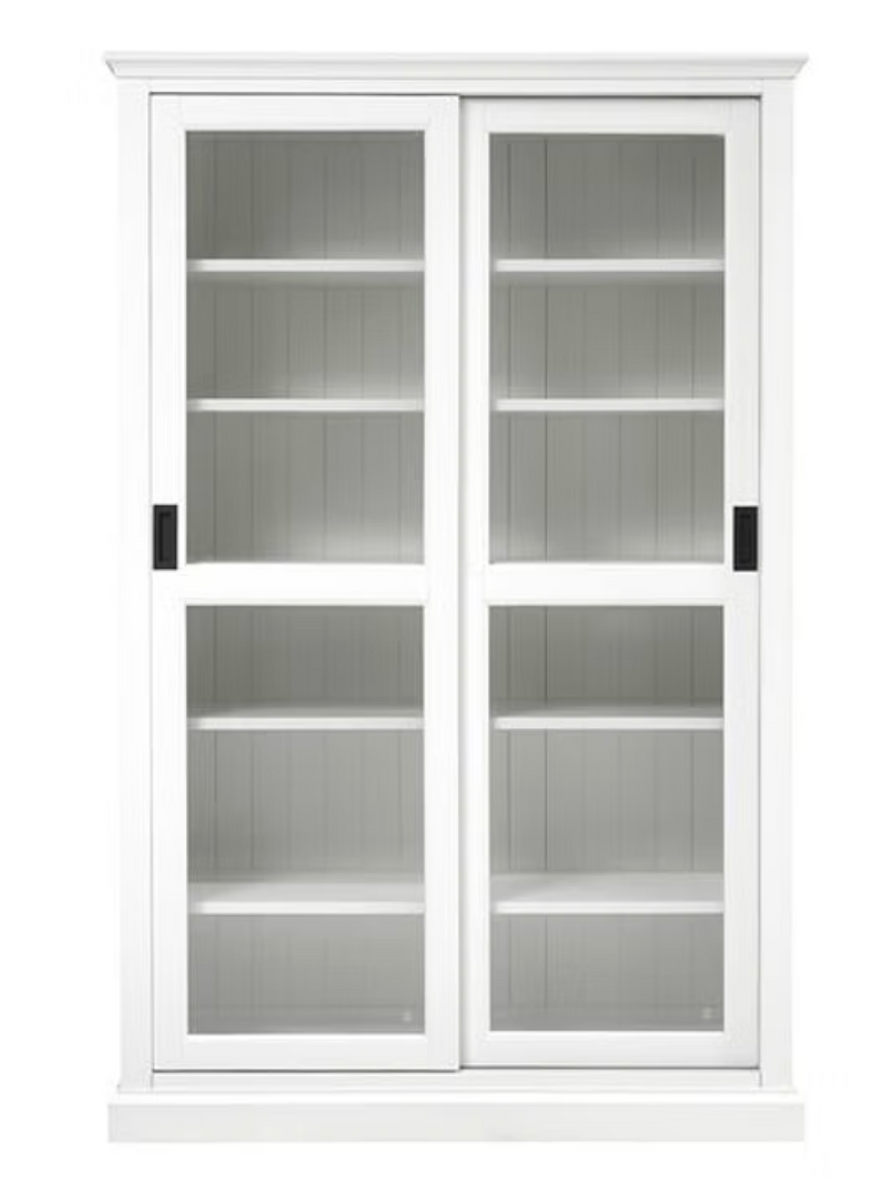 Stow Warm White Glazed Display Cabinet