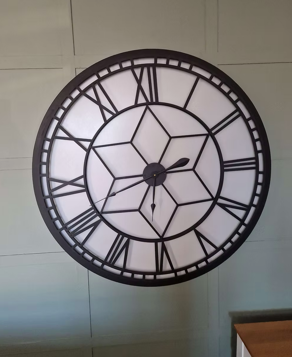 Oversized Backlit Wall Clock with 2m cable