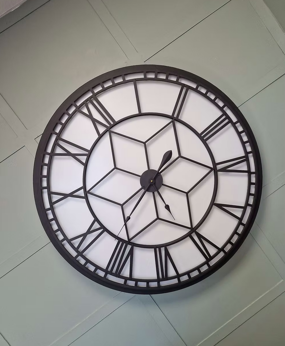 Oversized Backlit Wall Clock with 2m cable