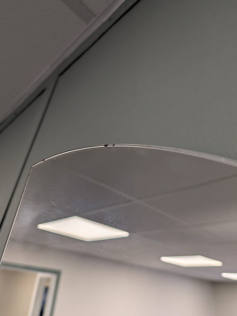 Half Moon Crystal Clear Wall Mirror