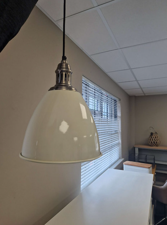 Clarence Metal Dome Pendant - Cream