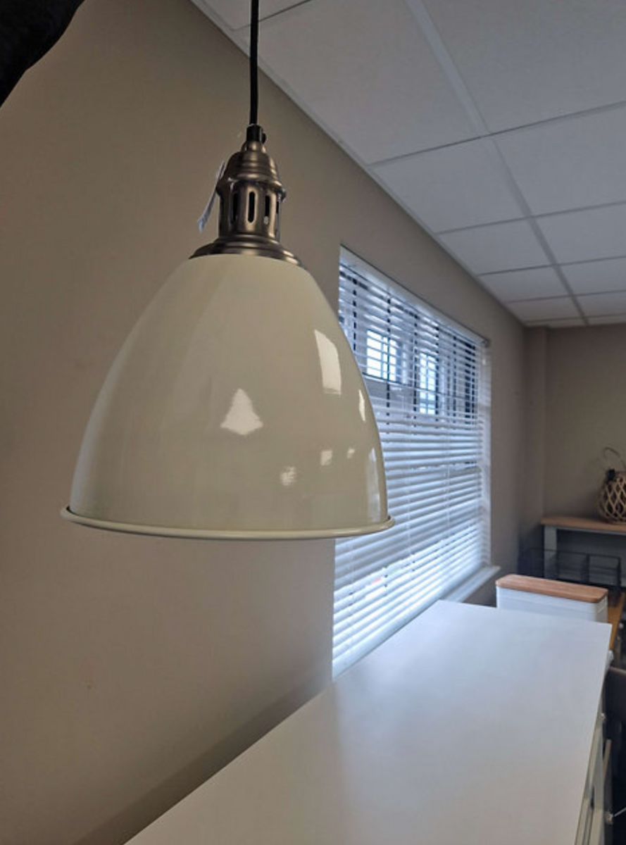 Clarence Metal Dome Pendant - Cream
